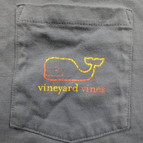 Vineyard Vines Long Sleeve Pocket Tee Youth Large (16) Blue Whale Graphic - Picture 2 of 10